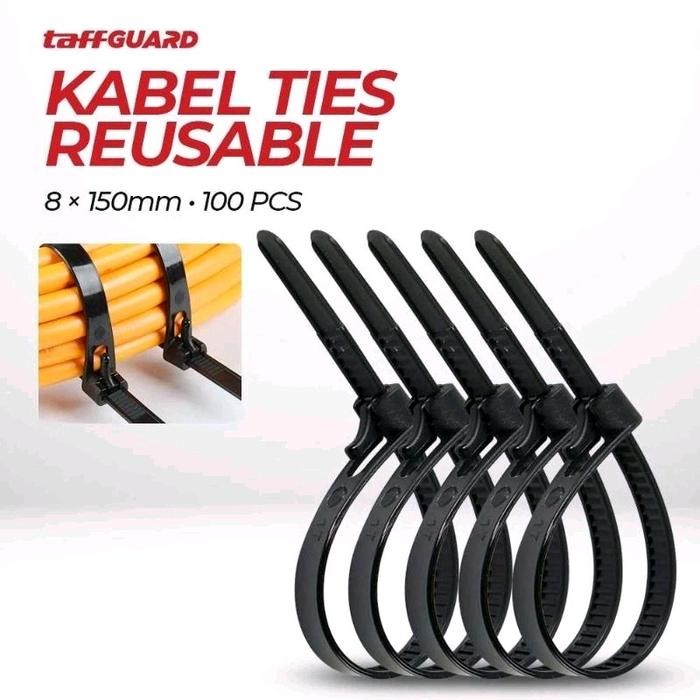 

ID TAFFGUARD KABEL TIES ZIP CABLE ORGANIZER REUSABLE 8X150MM 100 PCS Z815