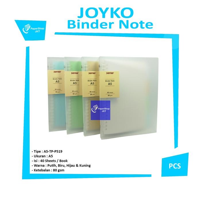 

KOIC Joyko Binder Note Cover Transparant Buku Tulis A5-Tp-P519