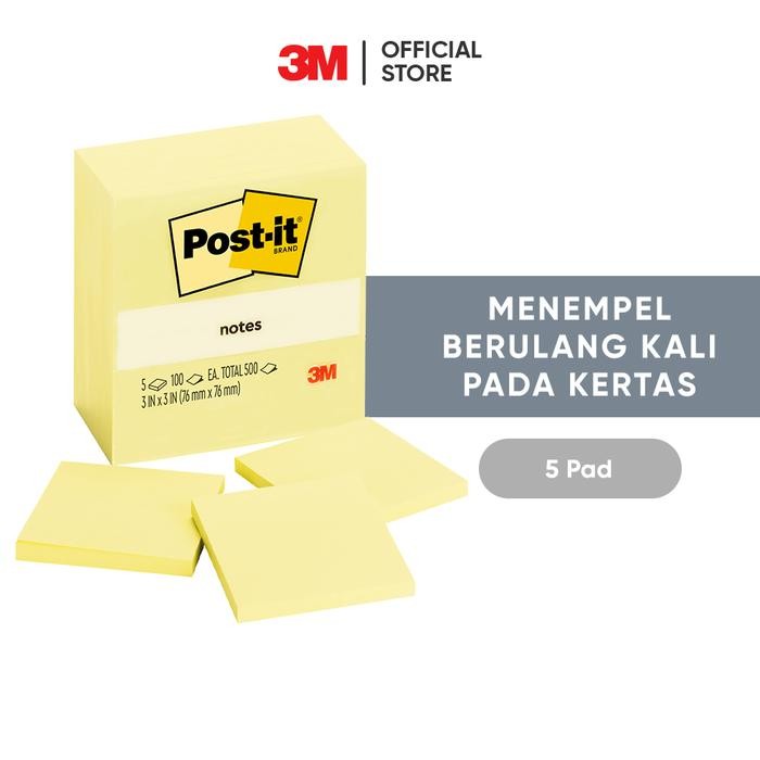 

KOIC 3M Post-It Notes Canary, Memo Tempel, 654-5 Cnr