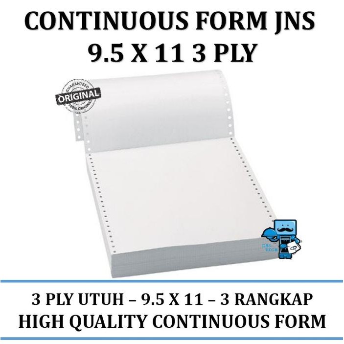 

KOIC Continuous Form Jns 9.5 X 11 3Ply Ncr (Kertas Komputer)