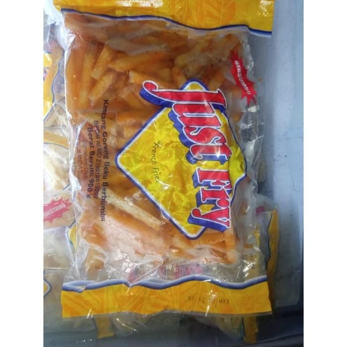 

just fry french fries shoestring 900 gr - kentang goreng berbumbu stok terbatas