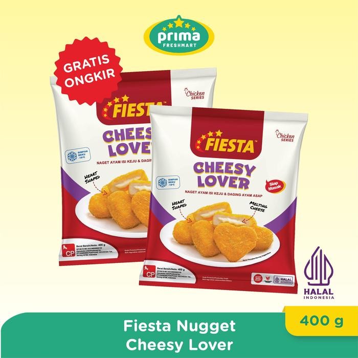 

fiesta nugget cheesy lover 400gr - ayam keju crispy stok terbatas
