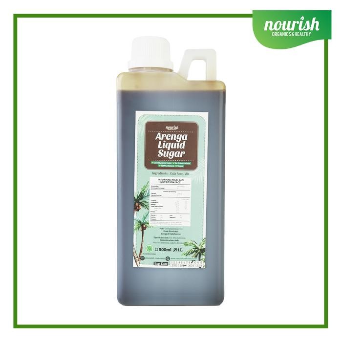

nourish gula aren cair 1l premium alami - syrup organik shopee stok terbatas
