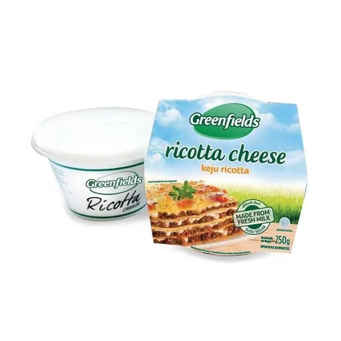 

greenfields ricotta cheese 250g - keju segar shopee stok terbatas