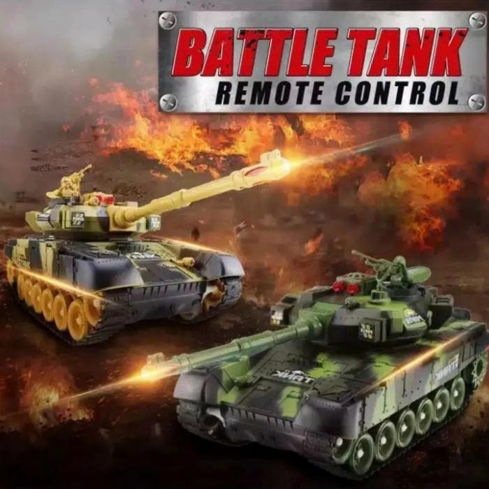 Mainan anak Mobil Remot RC TANK MILITER BESAR MAINAN REMOTE CONTROL Baterai