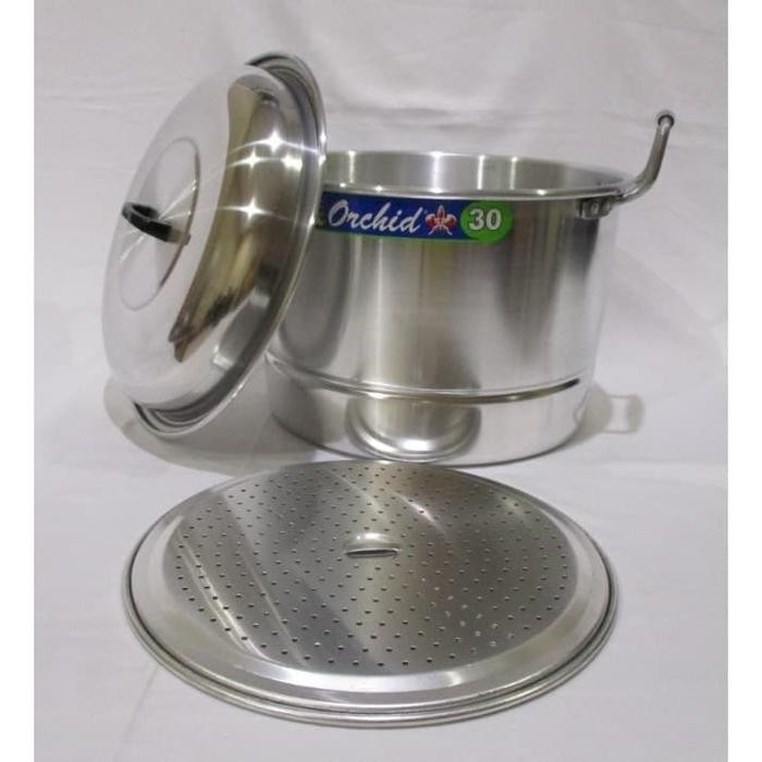 Panci Sarang Serbaguna Orchid - Panci Langseng Aluminium 30