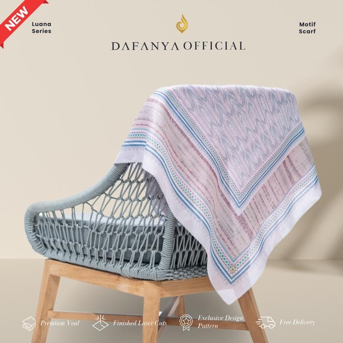- Luana Series Jilbab Motif Ethnik Kerudung Segi Empat Hijab Scarf bahan Voal Laser Cut