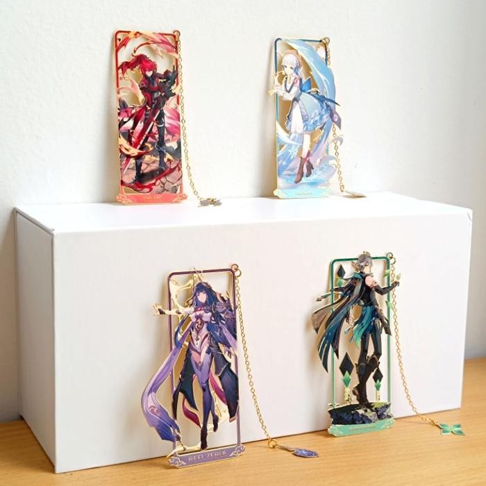 

Promo Peripheral Metal Bookmark Abedo Yao Yao Dimension Animation Anime Decoration Metal Pembatas