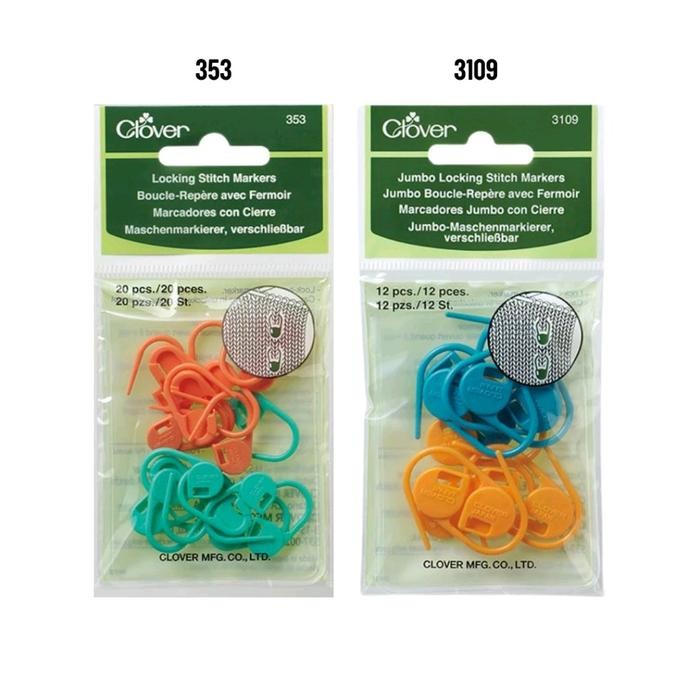 

Promo Clover Locking Stitch Markers (Isi 20 Pcs) / Jumbo (Isi 12 Pcs)