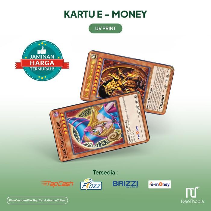 Terbaru Kartu Emoney Custom Yu Gi Oh Flazz Brizzi Tapcash E-Toll Original