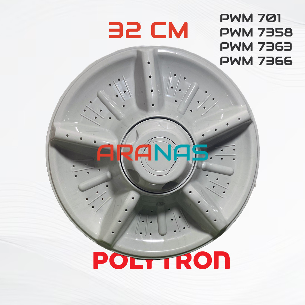 32 cm PULSATOR POLYTRON PWM701 PWM7358 PWM7363 PWM7366 Pulisator Mesin Cuci 2 Tabung POLITRON Baling