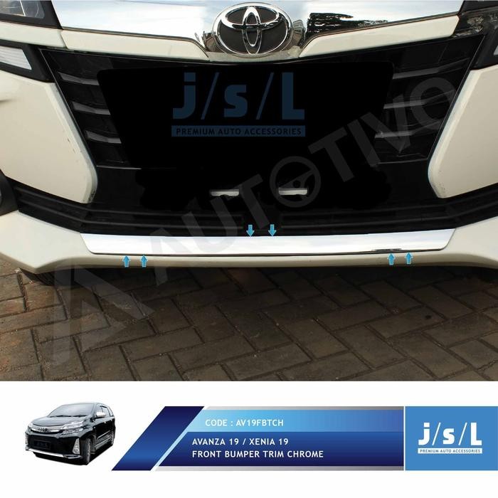 Produk Baru JSL Avanza Xenia 2019 Front Bumper Trim Chrome List Bemper Depan