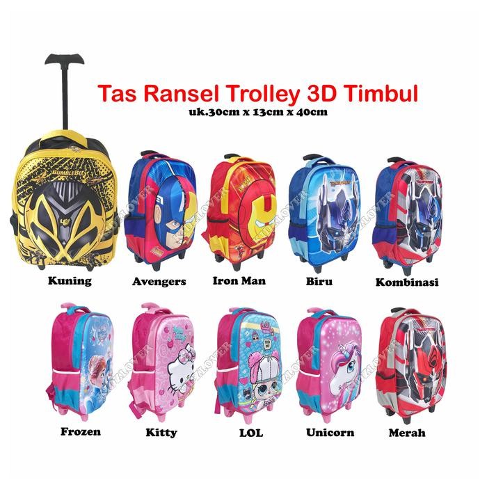 Converrse Exsport - Transformer Tas 3D Timbul Koper Ransel Anak Sekolah Sd/Tk Tas