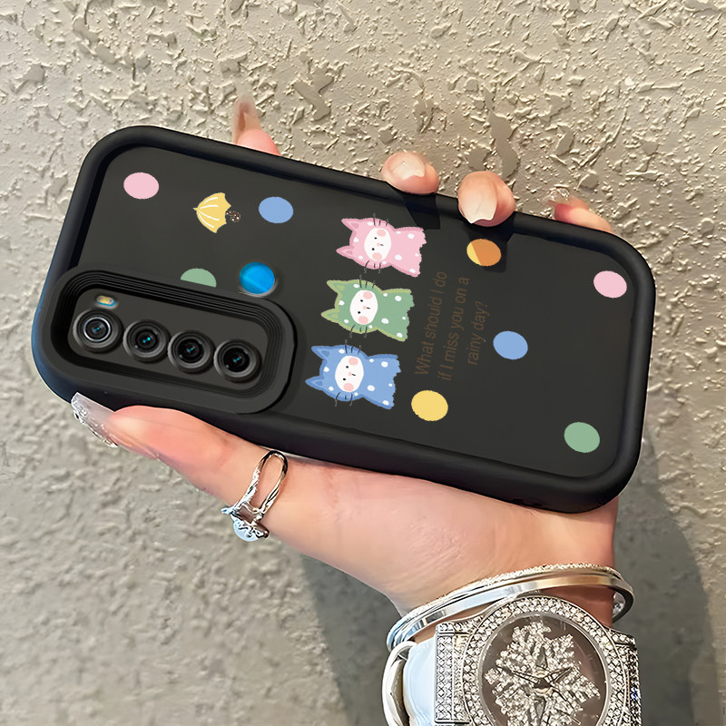 Casing Hp Untuk Xiaomi Redmi Note 8 Redmi Note 8T Redmi Note 8 Pro Case Kucing jas hujan lucu ponsel