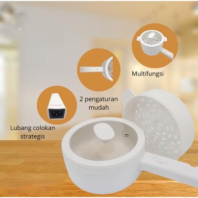 Khusus Gosend Bisa Cod Panci Listrik Serbaguna Anti Lengket Low Watt Advance Panci Listrik Portable