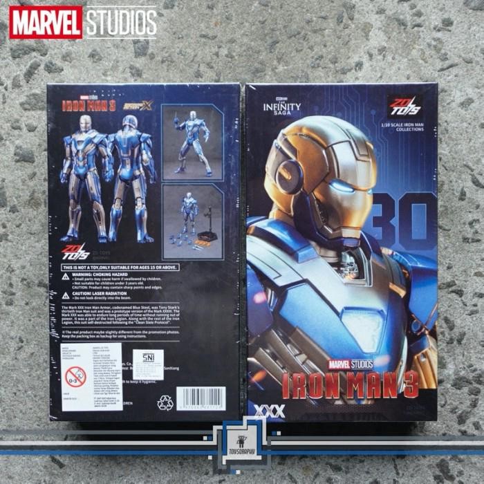 ZD Toys IRON MAN Mark 30 Blue Steel Ironman 3 Marvel Legends Figure