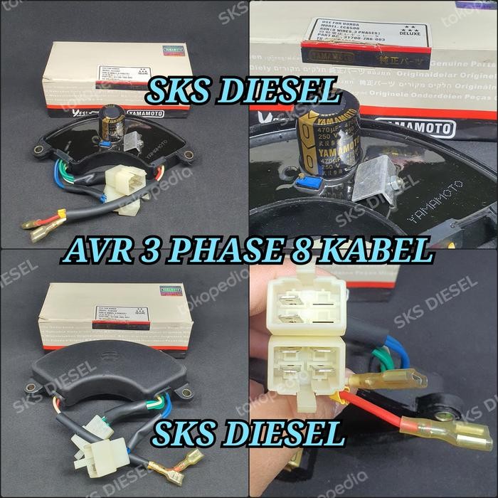 Silahkan Order] AVR Genset 3 Phase 8 Kabel Genset Generator Bensin Solar Kipor Krisbow