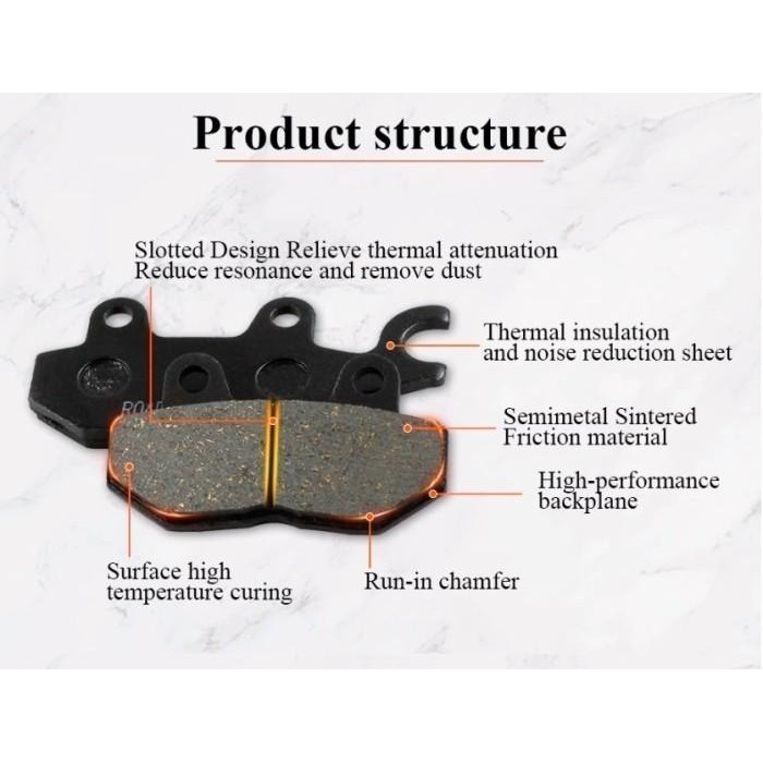 Kampas Rem Kawasaki Kr-1 Kr1S Gpx250R Gpx 250 R Ii Zxr250 Zxr 250 R Aksesoris