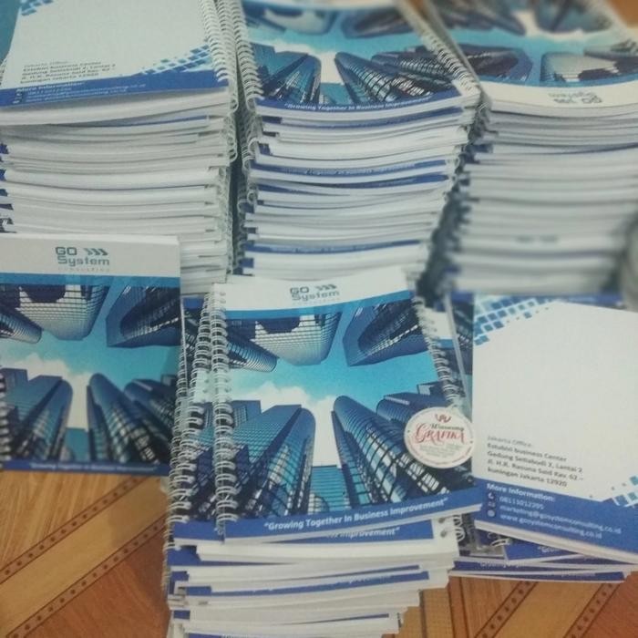 

New Cetak Notebook Blocknote Spiral Custom A5 A6