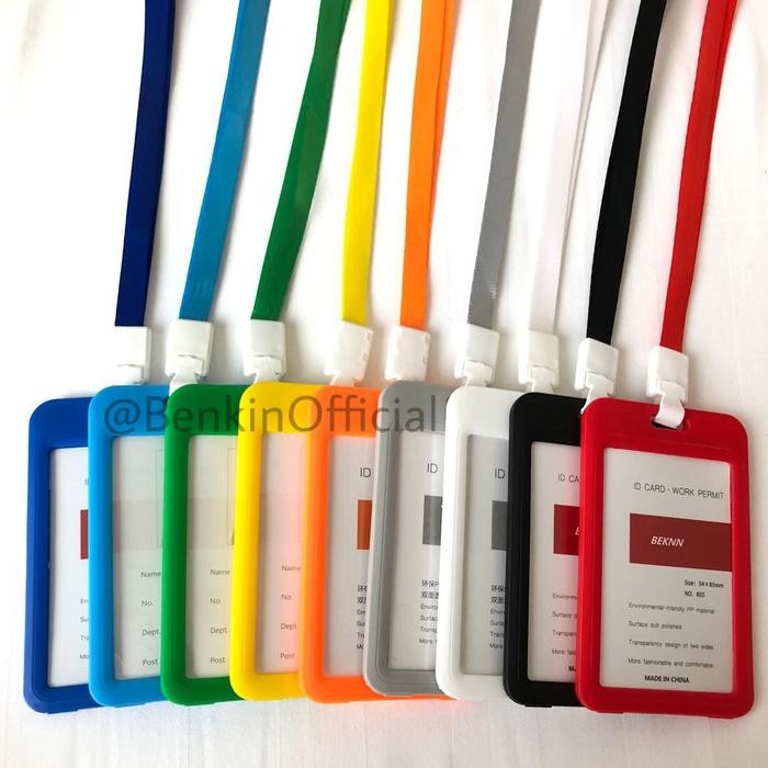 New ID Card Holder Lanyard Name Tag ID Card 2 sisi Tempat Kartu ID Card