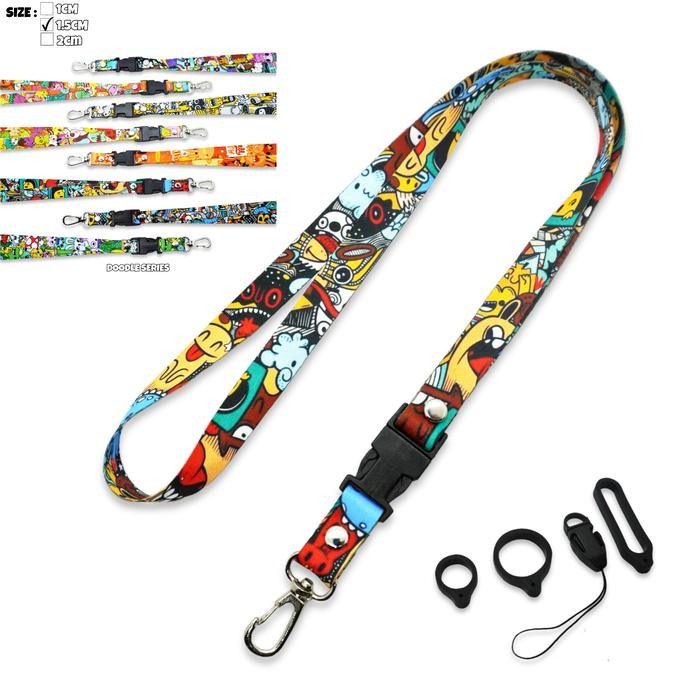 

New Premium Lanyard Doodle - Lanyard Device Doodle series ukuran 1.5cm