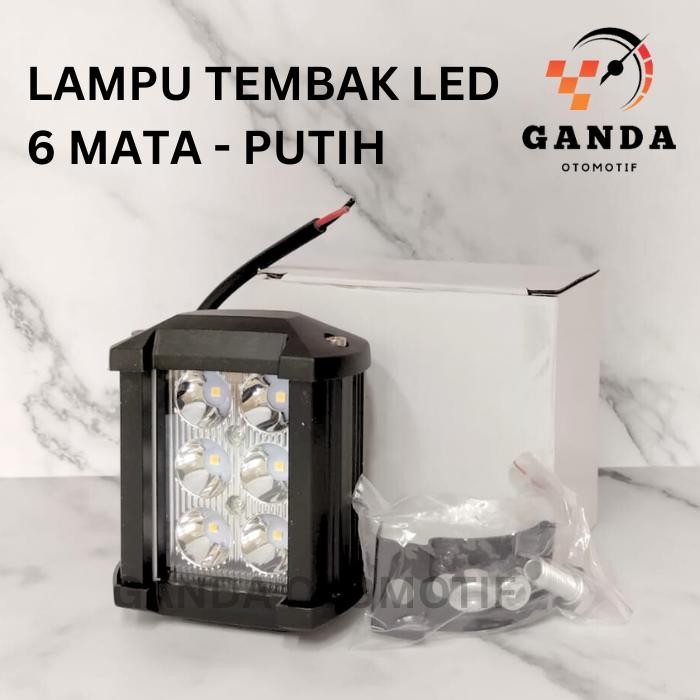Lampu Tembak / Lampu Sorot Jz Led 6 Mata Universal - Mobil / Motor