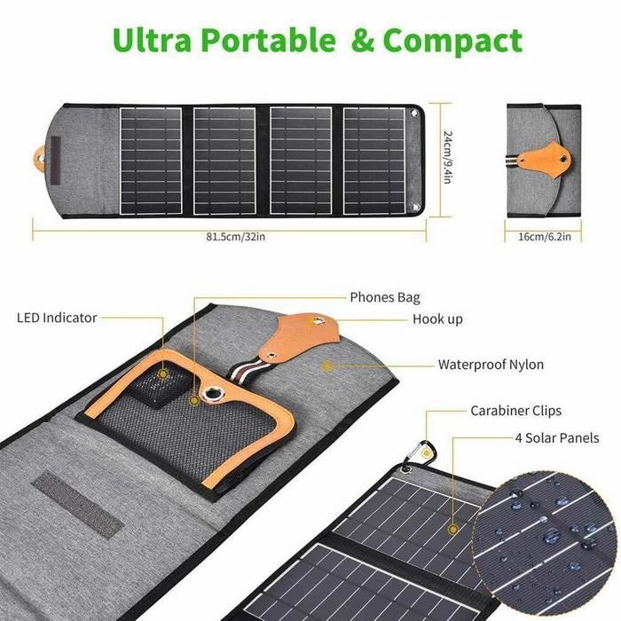E101- Panel Surya 4 lapis untuk camping (Tenaga Matahari) Solar panel