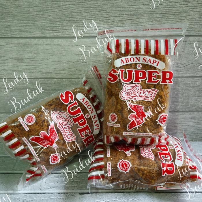 

Baru Abon Sapi Super Cap Elang 250Gr Daging Asli Halal