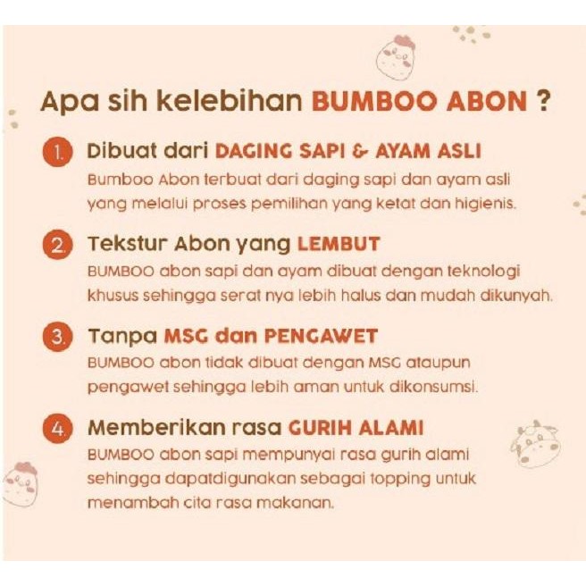 

Baru Bumboo Abon Kaldu Asli / Abon Anak Mpasi 50G