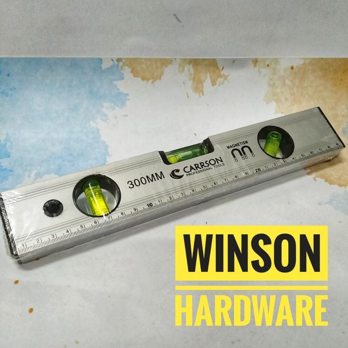 SIAP KIRIM CARRSON WATERPASS MAGNET ALUMINIUM 30CM LEVEL MAGNIT SHOPEE