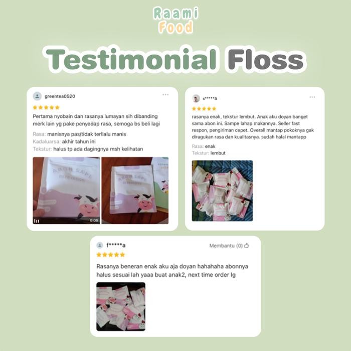 

Raami Food Abon Sapi Anak Premium Penambah Nafsu Makan Tanpa Msg Tanpa Pengawet - Sachet Isi 3 Pcs