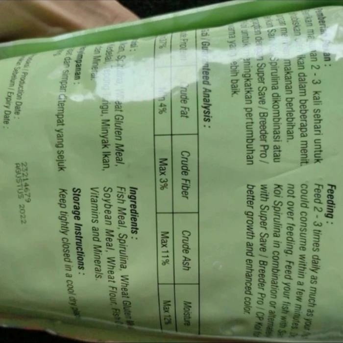 Sankoi Spirulina - Pakan Ikan Koi - Makanan Ikan. Koi