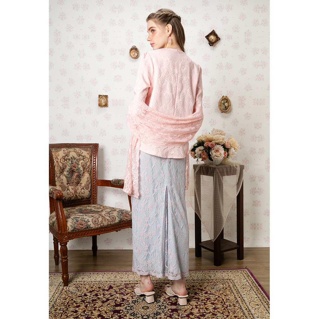 Lubna - RIANI KURUNG KEDAH WITH SELENDANG SET (Wanita) (PINK / BLUE)