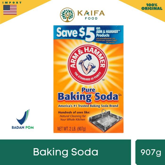 

LEZAT- Baking Soda Asli Usa Merk Arm & Hammer Baking Soda 907Gr