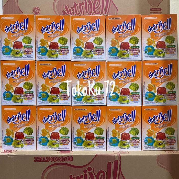 

LEZAT- Nutrijell Orange/Jeruk 15 Gr Per Box Isi 12 Pcs