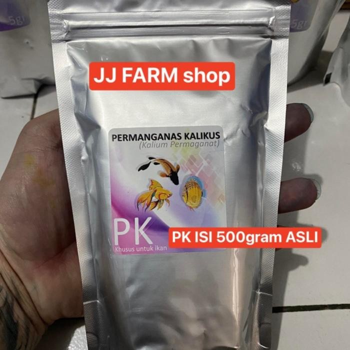 Pk Obat Ikan Koi Koki Louhan Permanganas Kalikus Kalium 500Gr 1Kg Asli