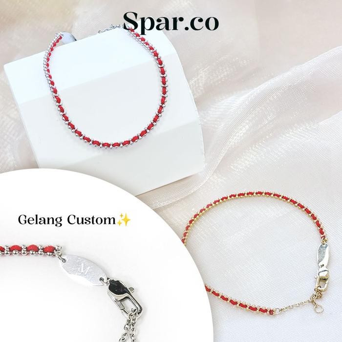 

Spar.co Gelang Tali benang rajut Pembawa Keberuntungan dan Rezeki Mutiara Silver - Couple Bracelets