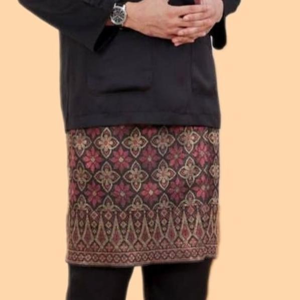 Kain Songket Samping Melayu / Rumpak Batik / Kain Sarung Baju Melayu Pria
