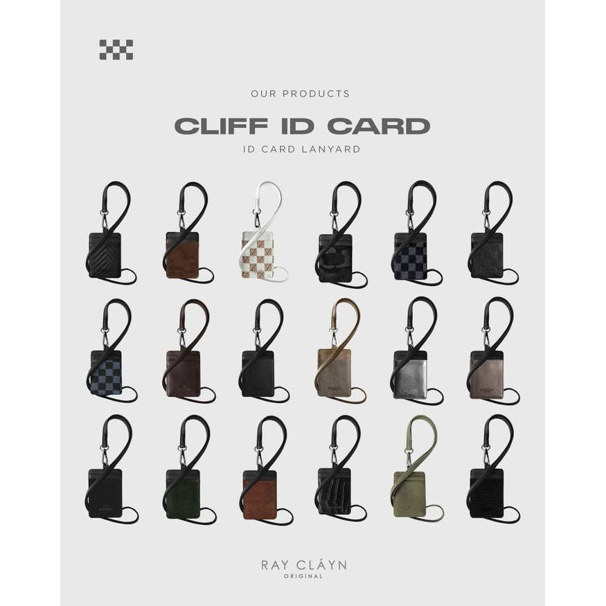 

promo ray clyn id card lanyard / name tag kulit