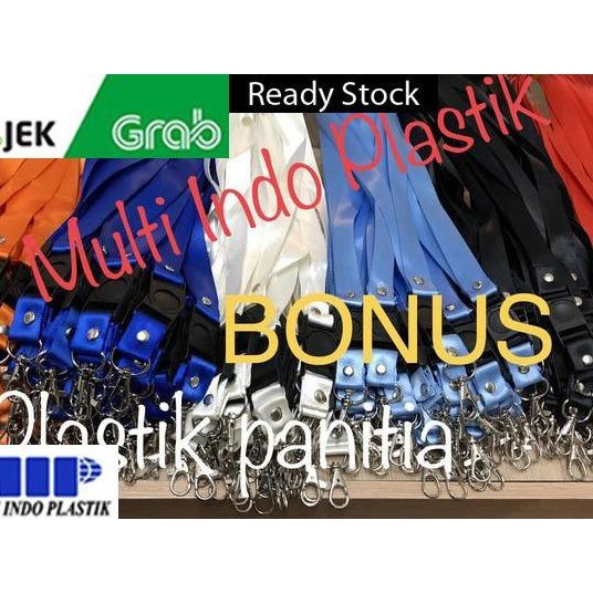 

promo tali lanyard polos murah - tali panitia & gantungan id serbaguna