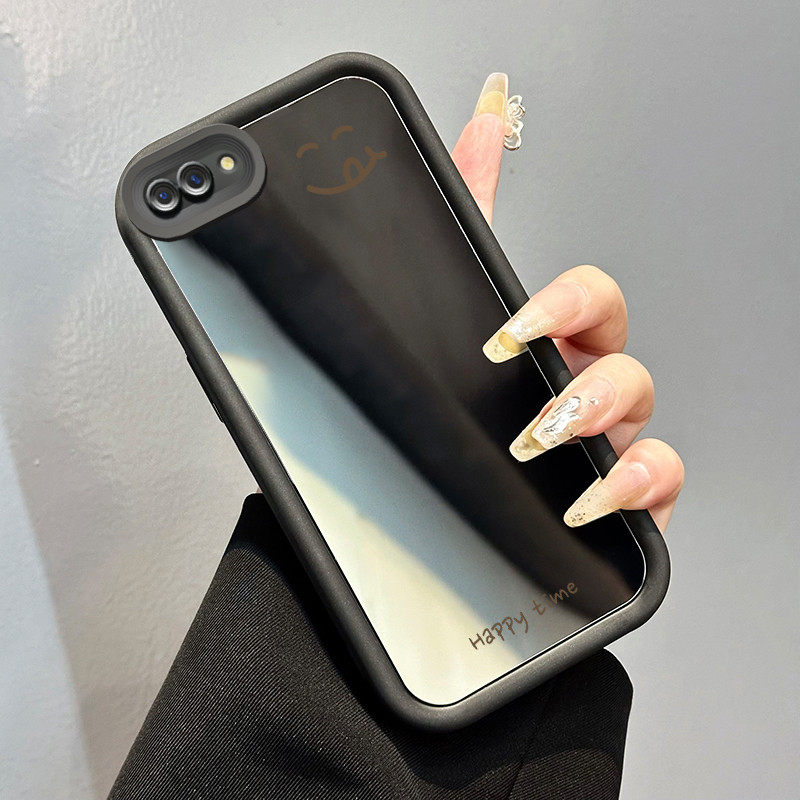 Casing Hp OPPO A5 A3s A12E Realme C1 Case Casing Tas emosi sederhana pola Kesing HP Cesing cermin Ka