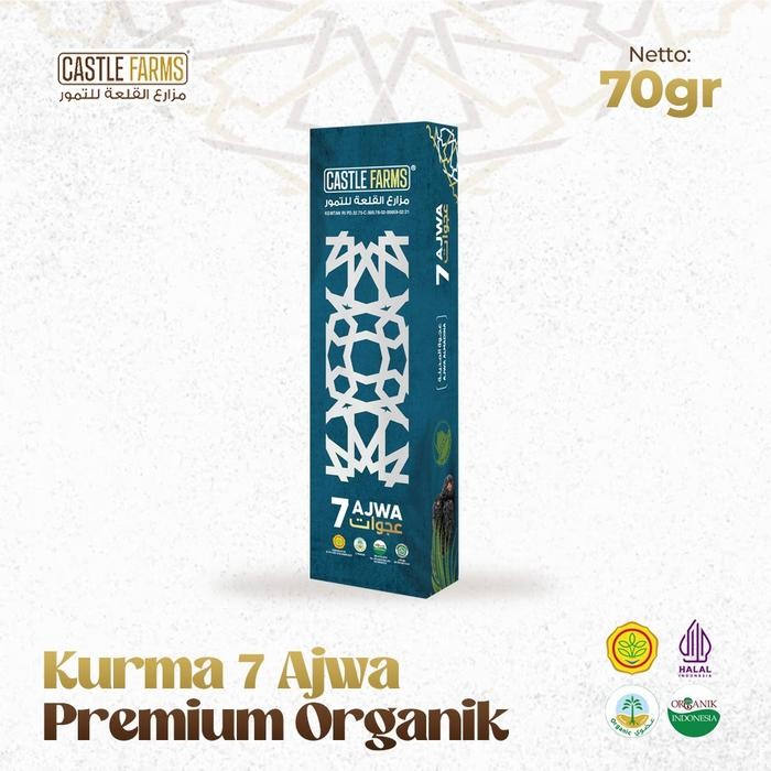 

NATURE- Castle Farms - Kurma Ajwa Organik Premium 7 Butir Kurma Asli Madinah