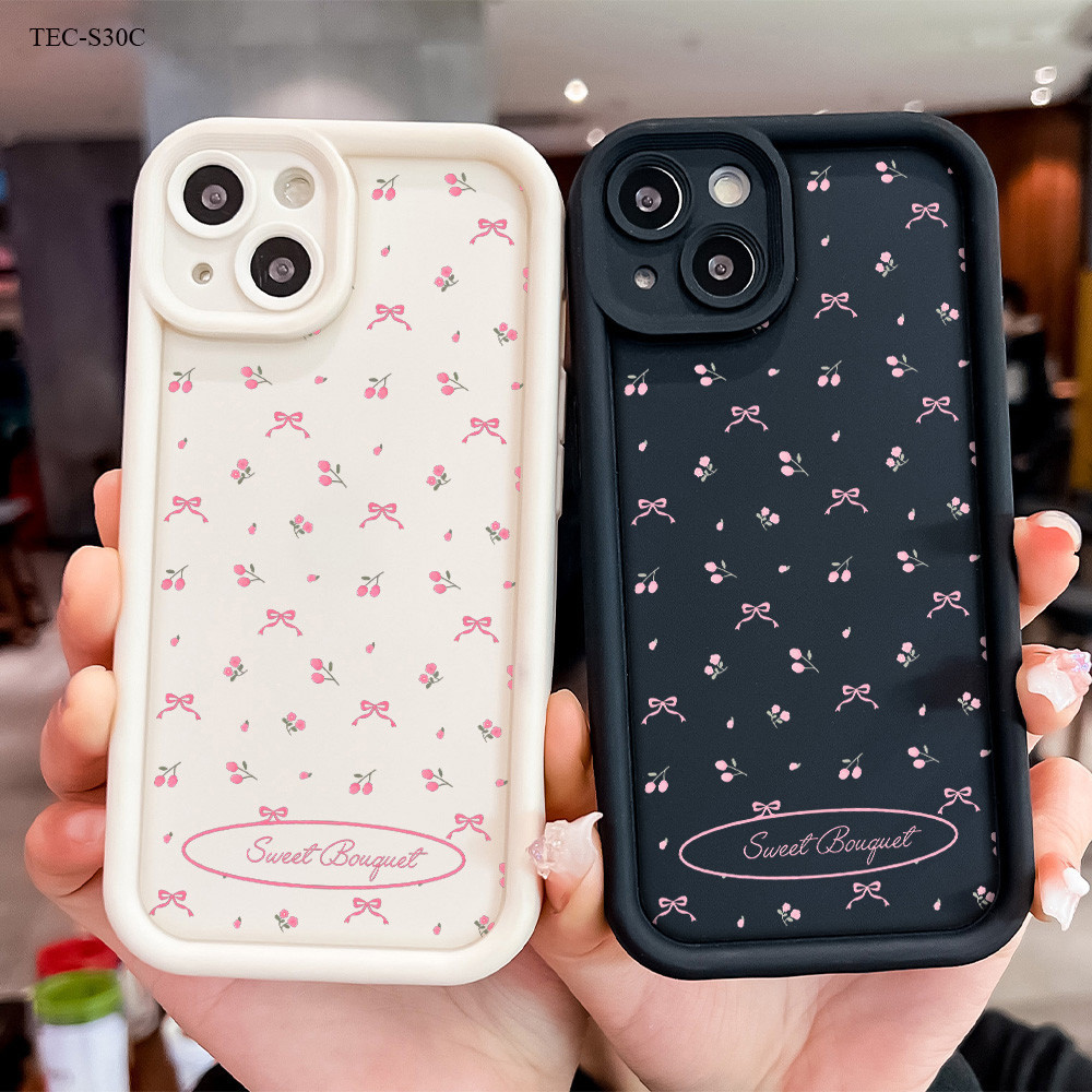 Casing Hp Untuk Tecno Spark Camon 30C 40 Softcase Flower 2858 Case Kesing Mode Cassing