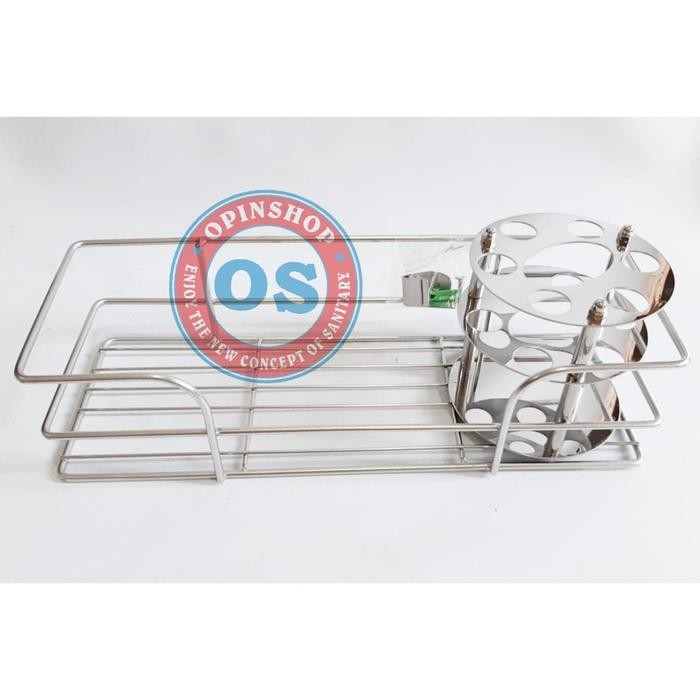 READY RAK SABUN & TEMPAT SIKAT GIGI STAINLESS STEEL OS-80573