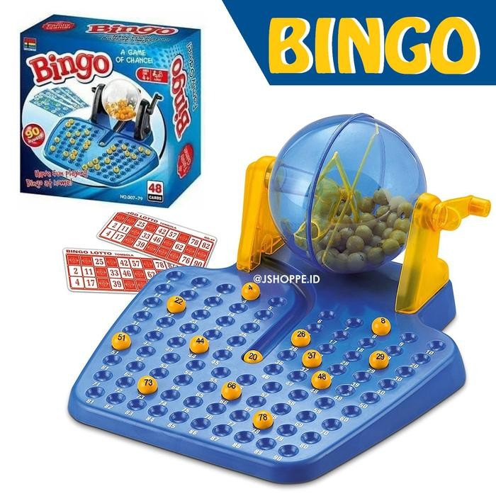 Mainan Board Game Bingo Set 90 Bola, 48 Kartu, ips Board Game Edukatif, Hadiah Ulang Tahun, Kado