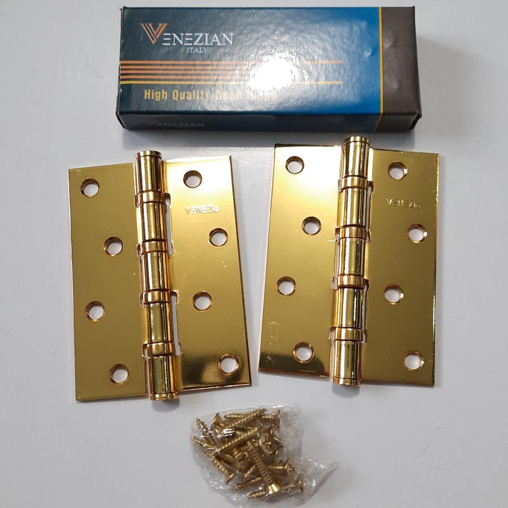 Engsel Pintu Kuning Engsel Pintu Brass Super Tebal 4 inch Engsel Tebal AXL Bahan Besi Bagus
