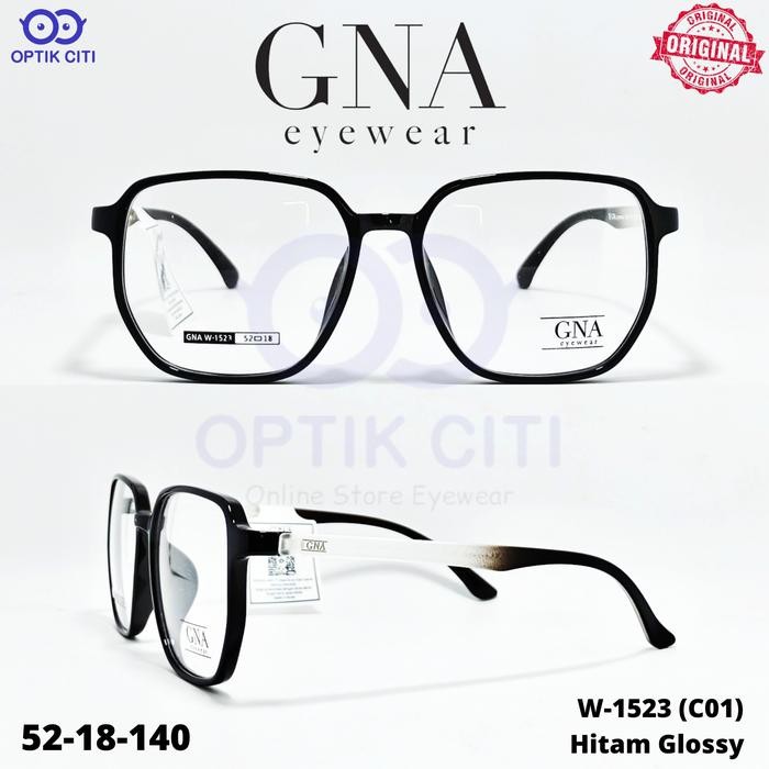 Frame Kacamata Pria Wanita Kotak GNA 1523 Eyewear Original