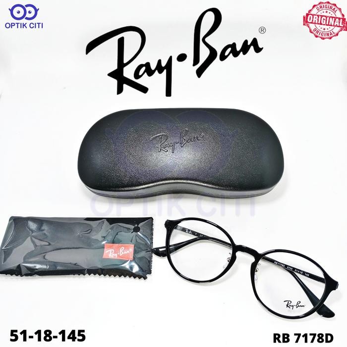 frame kacamata bulat pria wanita rayban original RB 7178 D