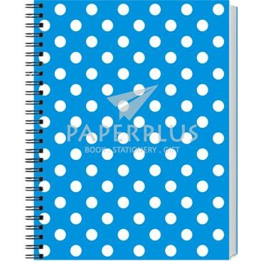 

Notebook Double Wire B6 Polkadot Biru