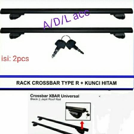 Termurah Cross Bar- Kaki Rack Model Jepit Roof Rail Fortuner /Rush/Terios Lama Terlariss 